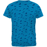 Shark Sharks Outline Repeat Pattern Mens T Shirt