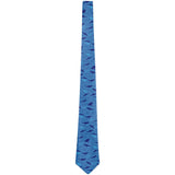 Shark Sharks Outline Repeat Pattern All Over Neck Tie