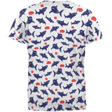 Talking Sharks Got Fish Repeat Pattern All Over Mens T Shirt