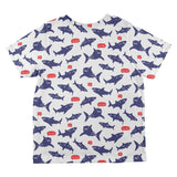 Talking Sharks Got Fish Repeat Pattern All Over Toddler T Shirt