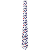 Talking Sharks Got Fish Repeat Pattern All Over Neck Tie