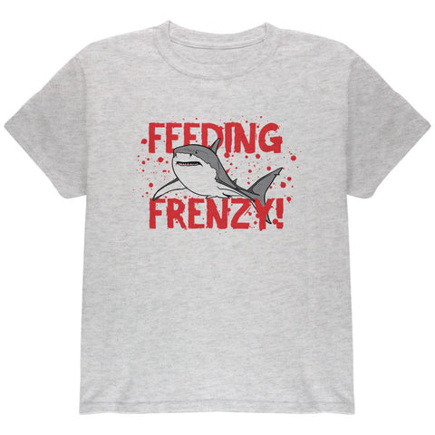 Shark Bloody Feeding Frenzy Youth T Shirt