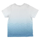 Shark Bite Ombre Waves All Over Toddler T Shirt