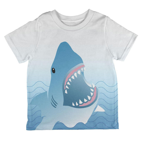 Shark Bite Ombre Waves All Over Toddler T Shirt