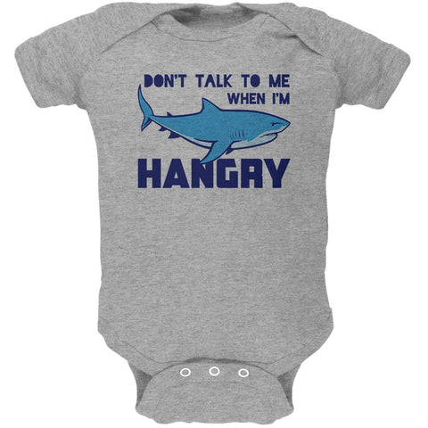 Shark Sharks Don't Talk to me Hangry Soft Baby One Piece