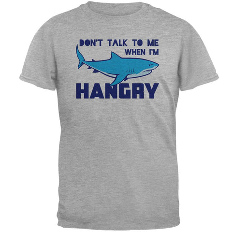 Shark Sharks Don't Talk to me Hangry Mens Soft T Shirt