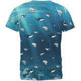 Shark Pattern Ocean All Over Mens T Shirt