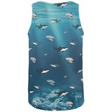 Shark Pattern Ocean All Over Mens Tank Top