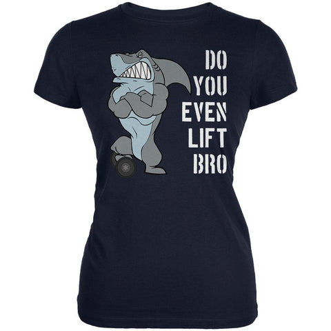 Muscular Shark Do You Even Lift Bro Workout Gym Rat Juniors Soft T Shirt