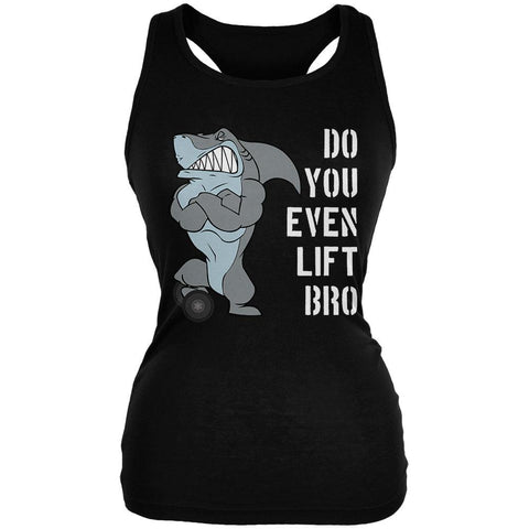 Muscular Shark Do You Even Lift Bro Workout Gym Rat Juniors Soft Tank Top