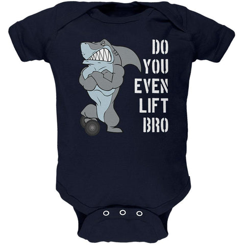 Muscular Shark Do You Even Lift Bro Workout Gym Rat Soft Baby One Piece