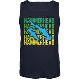 Hammerhead Shark Stacked Repeat Mens Tank Top