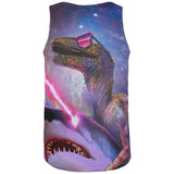 Velociraptor Laser Shark in Space All Over Mens Tank Top