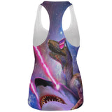 Velociraptor Laser Shark in Space All Over Womens Work Out Tank Top
