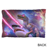 Velociraptor Laser Shark in Space Pillow Case