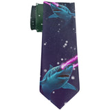 Galaxy Great White Shark Laser Beams All Over Neck Tie