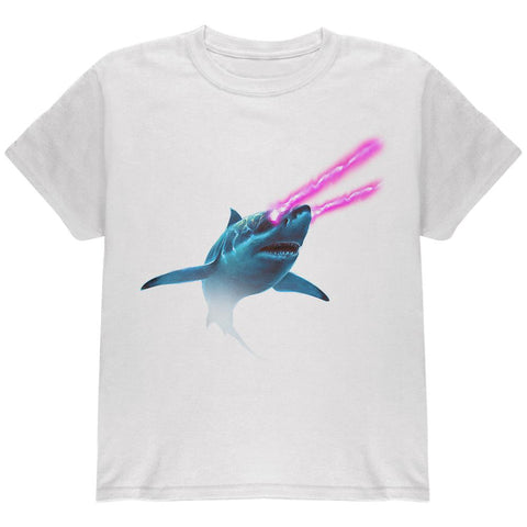 Galaxy Shark Great White Laser Beams Youth T Shirt