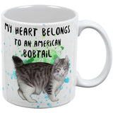 My Heart Belongs to an American Bobtail All Over Coffee Mug front view