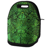 Green Snake Snakeskin Lunch Tote Bag