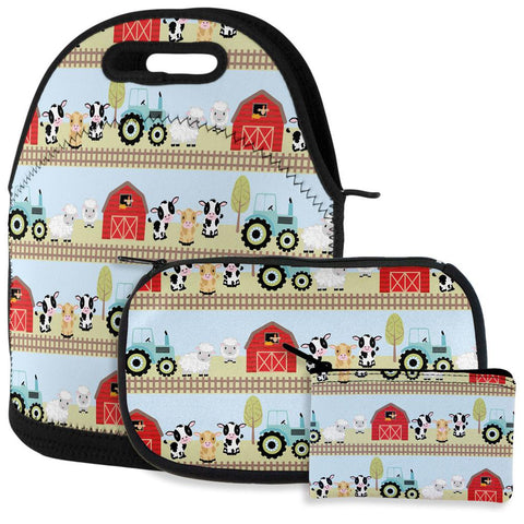 Farm Animals Baby Toddler Daycare Lunch Snack Set