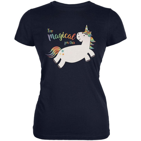 Back To School Too Magical For This Unicorn Juniors Soft T Shirt