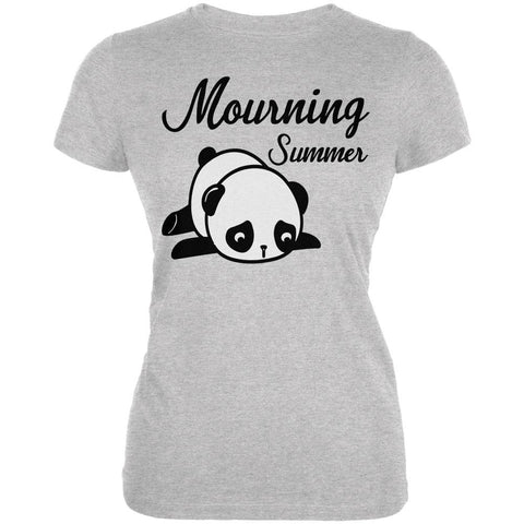 Back To School Mourning Summer Panda Juniors Soft T Shirt