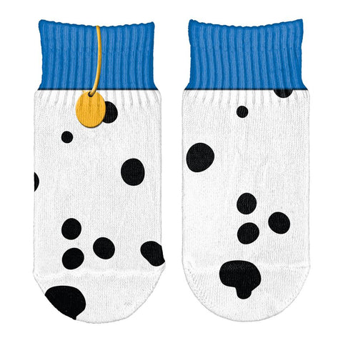 Dog Dalmatian Costume Blue Collar All Over Toddler Ankle Socks