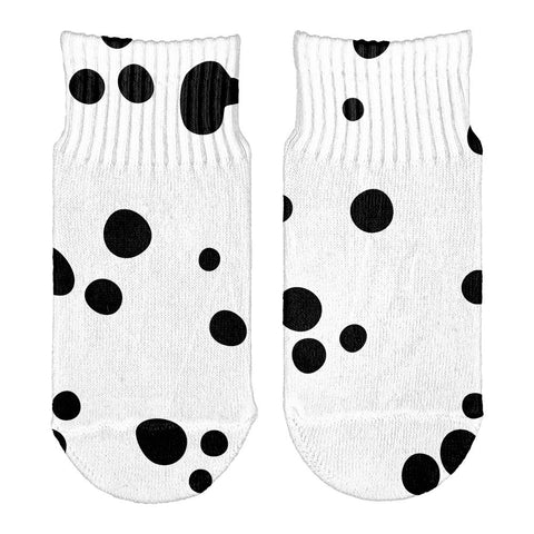 Halloween Dog Dalmatian Spots Costume All Over Toddler Ankle Socks