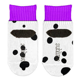 Mardi Gras Dalmatian Costume Purple Collar Fleur De Lis Toddler Ankle Socks
