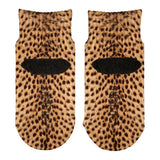 Halloween Cheetah Costume All Over Toddler Ankle Socks