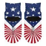 4th Of July Meowica America Patriot Cat All Over Toddler Ankle Socks