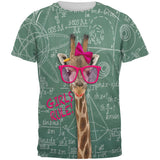 Giraffe Math Geek Girl Formulas All Over Mens T Shirt