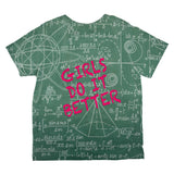 Giraffe Math Geek Girl Formulas All Over Toddler T Shirt