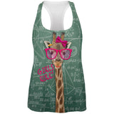 Giraffe Math Geek Girl Formulas All Over Womens Work Out Tank Top