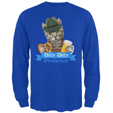 Dilly Dilly Oktoberfest Funny Cat Mens Long Sleeve T Shirt