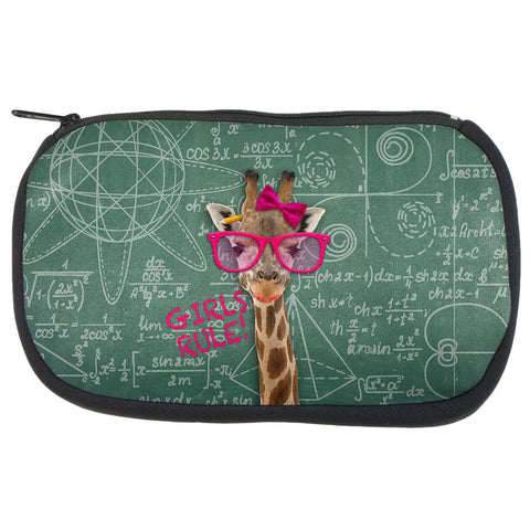 Giraffe Math Geek Girl Formulas Makeup Bag