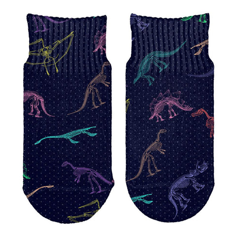 Dino Dinosaur Color Pattern Cute All Over Toddler Ankle Socks