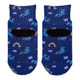 Flying Unicorn Unicorns Sky Repeat Pattern All Over Toddler Ankle Socks