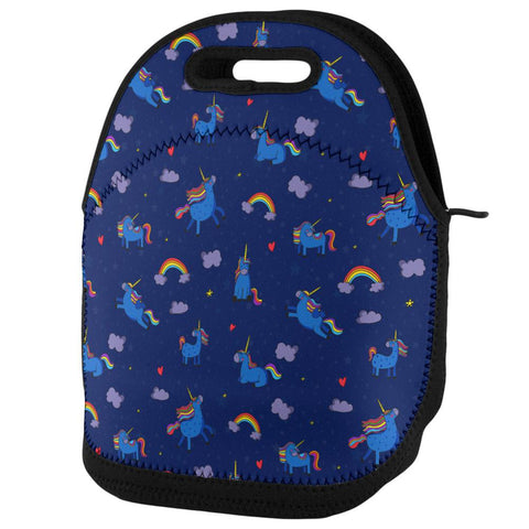 Flying Unicorn Unicorns Sky Repeat Pattern Lunch Tote Bag