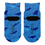 Shark Sharks Outline Repeat Pattern All Over Toddler Ankle Socks