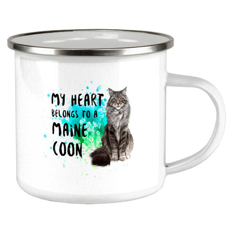 My Heart Belongs Maine Coon Cat Camp Cup