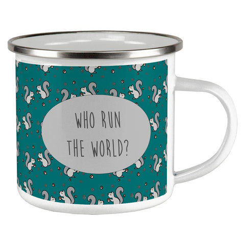 Autumn Squirrels Who Run the World Pattern Camp Cup