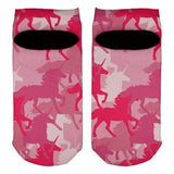Unicorn Pink Camo Camouflage All Over Adult Ankle Socks