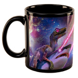 Velociraptor LaserShark All Over Black Out Coffee Mug