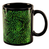Halloween Green Snake Snakeskin All Over Black Out Coffee Mug