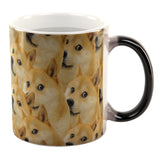 Doge Meme All Over Heat Changing Coffee Mug  front view