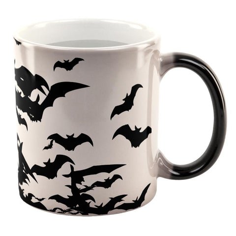 Halloween Bats in Flight All Over Heat Changing Coffee Mug