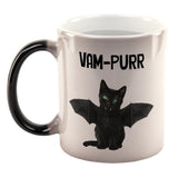 Halloween Cat Vampire Vam-purr All Over Heat Changing Coffee Mug