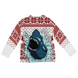 Christmas Shark Ugly Sweater All Over Infant Long Sleeve T Shirt