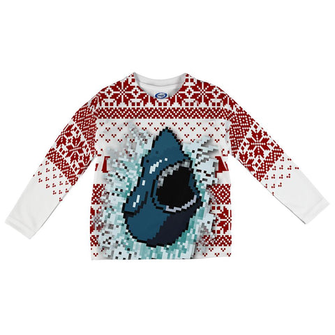 Christmas Shark Ugly Sweater All Over Infant Long Sleeve T Shirt